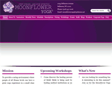 Tablet Screenshot of moonfloweryoga.com